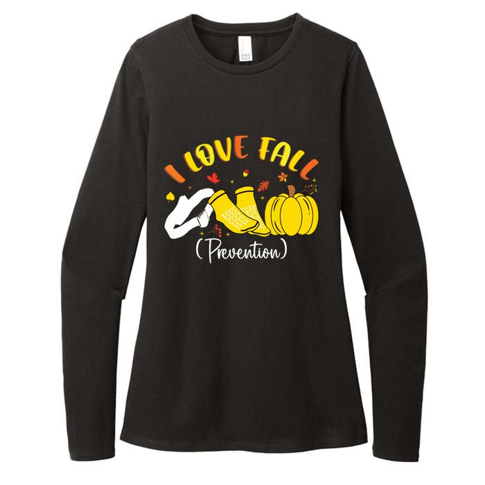 Nurse Fall I Love Fall Prevention Fall Physical Therapy Womens CVC Long Sleeve Shirt