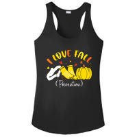 Nurse Fall I Love Fall Prevention Fall Physical Therapy Ladies PosiCharge Competitor Racerback Tank