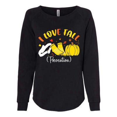 Nurse Fall I Love Fall Prevention Fall Physical Therapy Womens California Wash Sweatshirt