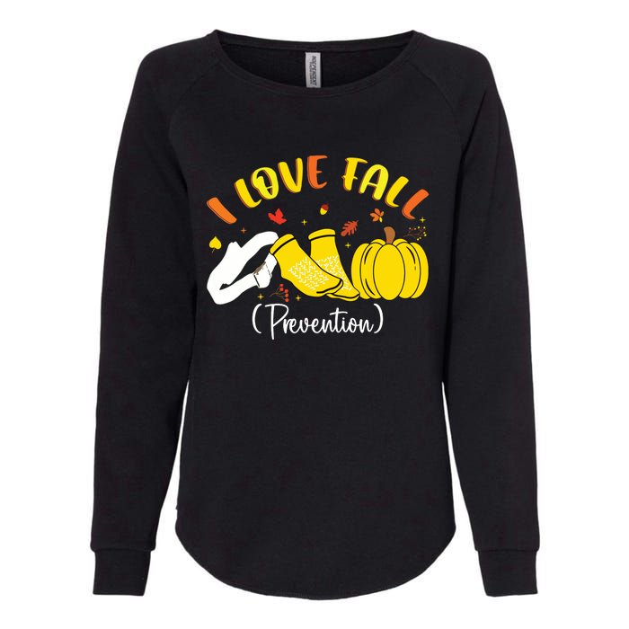 Nurse Fall I Love Fall Prevention Fall Physical Therapy Womens California Wash Sweatshirt