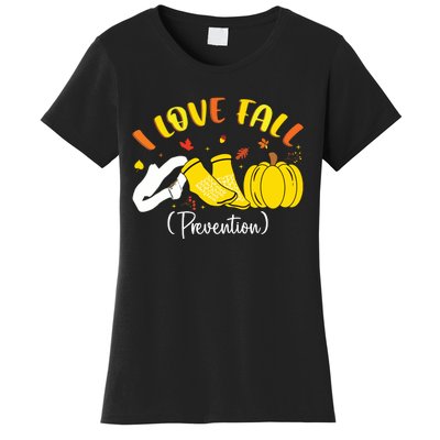 Nurse Fall I Love Fall Prevention Fall Physical Therapy Women's T-Shirt