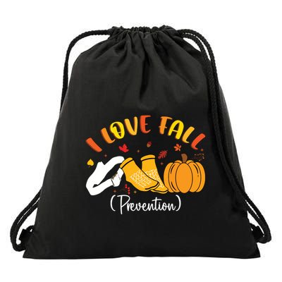 Nurse Fall I Love Fall Prevention Fall Physical Therapy Drawstring Bag
