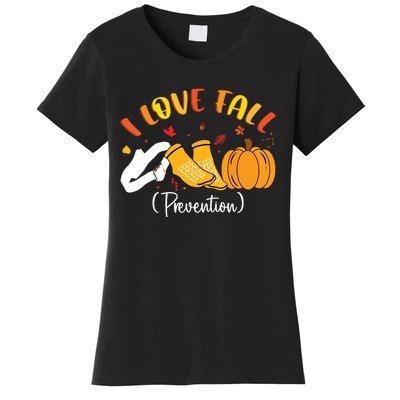 Nurse Fall I Love Fall Prevention Fall Physical Therapy Women's T-Shirt