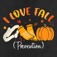 Nurse Fall I Love Fall Prevention Fall Physical Therapy 7 Panel Mesh Trucker Snapback Hat
