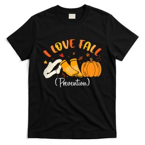 Nurse Fall I Love Fall Prevention Fall Physical Therapy T-Shirt