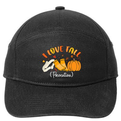 Nurse Fall I Love Fall Prevention Fall Physical Therapy 7-Panel Snapback Hat