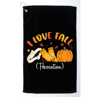 Nurse Fall I Love Fall Prevention Fall Physical Therapy Golf Towel