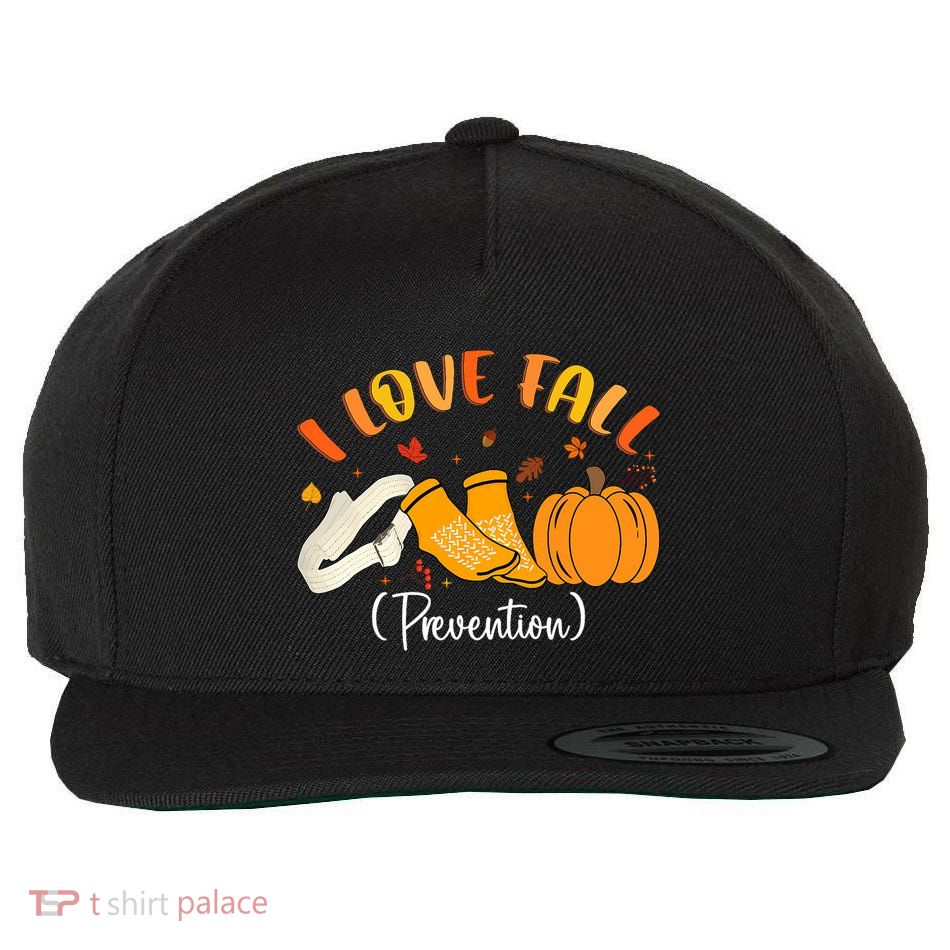 Nurse Fall I Love Fall Prevention Fall Physical Therapy Wool Snapback Cap