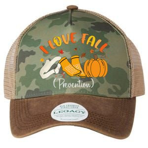 Nurse Fall I Love Fall Prevention Fall Physical Therapy Gift Legacy Tie Dye Trucker Hat