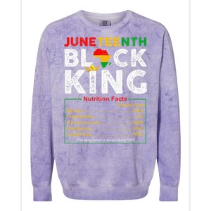 Nutritional Facts Juneteenth 1865 Black King Black Queen Colorblast Crewneck Sweatshirt