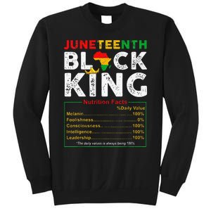 Nutritional Facts Juneteenth 1865 Black King Black Queen Sweatshirt