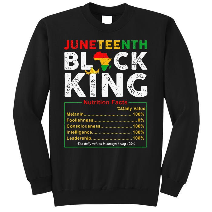 Nutritional Facts Juneteenth 1865 Black King Black Queen Sweatshirt