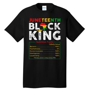 Nutritional Facts Juneteenth 1865 Black King Black Queen Tall T-Shirt