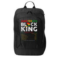 Nutritional Facts Juneteenth 1865 Black King Black Queen City Backpack