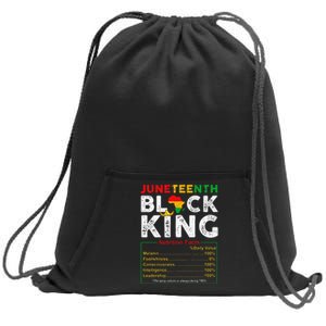 Nutritional Facts Juneteenth 1865 Black King Black Queen Sweatshirt Cinch Pack Bag