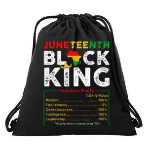 Nutritional Facts Juneteenth 1865 Black King Black Queen Drawstring Bag