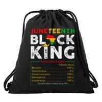 Nutritional Facts Juneteenth 1865 Black King Black Queen Drawstring Bag