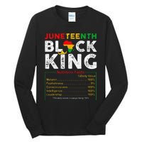 Nutritional Facts Juneteenth 1865 Black King Black Queen Tall Long Sleeve T-Shirt