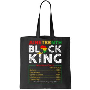 Nutritional Facts Juneteenth 1865 Black King Black Queen Tote Bag