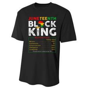 Nutritional Facts Juneteenth 1865 Black King Black Queen Performance Sprint T-Shirt