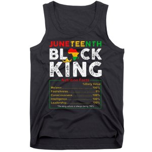 Nutritional Facts Juneteenth 1865 Black King Black Queen Tank Top