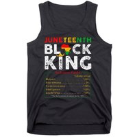 Nutritional Facts Juneteenth 1865 Black King Black Queen Tank Top