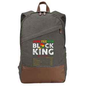 Nutritional Facts Juneteenth 1865 Black King Black Queen Cotton Canvas Backpack