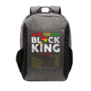 Nutritional Facts Juneteenth 1865 Black King Black Queen Vector Backpack