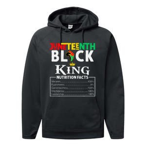 Nutritional Facts Juneteenth 1865 Black King Black Queen Performance Fleece Hoodie