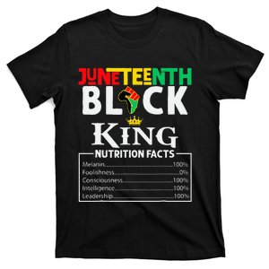 Nutritional Facts Juneteenth 1865 Black King Black Queen T-Shirt