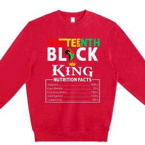 Nutritional Facts Juneteenth 1865 Black King Black Queen Premium Crewneck Sweatshirt