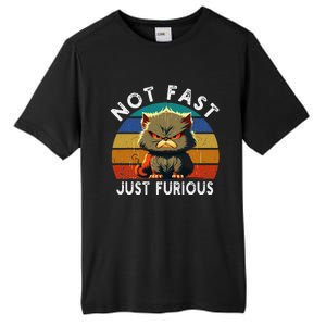 Not Fast Just Furious Retro Funny Cat Kitty Lover Sarcastic Tall Fusion ChromaSoft Performance T-Shirt