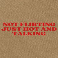 Not Flirting Just Hot And Talking Y2k Aesthetic Cotton Canvas Backpack