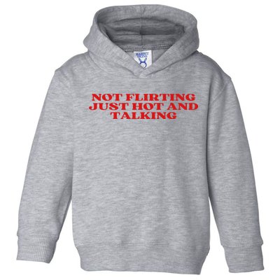 Not Flirting Just Hot And Talking Y2k Aesthetic Toddler Hoodie