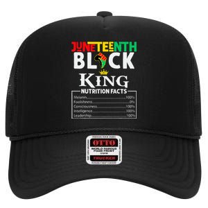 Nutritional Facts Juneteenth 1865 Black King Black Queen High Crown Mesh Back Trucker Hat