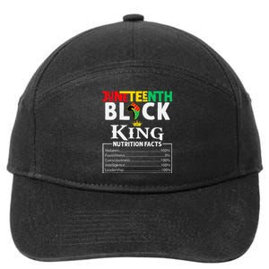 Nutritional Facts Juneteenth 1865 Black King Black Queen 7-Panel Snapback Hat