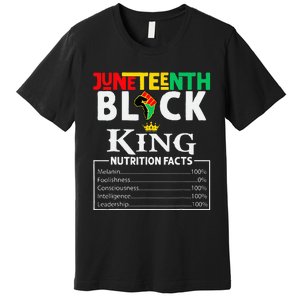 Nutritional Facts Juneteenth 1865 Black King Black Queen Premium T-Shirt