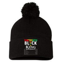 Nutritional Facts Juneteenth 1865 Black King Black Queen Pom Pom 12in Knit Beanie