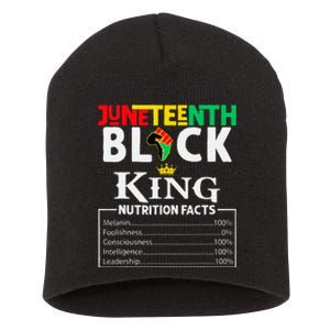 Nutritional Facts Juneteenth 1865 Black King Black Queen Short Acrylic Beanie