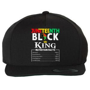 Nutritional Facts Juneteenth 1865 Black King Black Queen Wool Snapback Cap