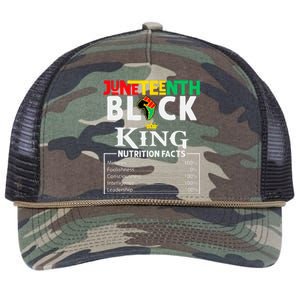 Nutritional Facts Juneteenth 1865 Black King Black Queen Retro Rope Trucker Hat Cap