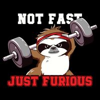 Not Fast Just Furious Weightlifting Sloth Funny Fitness Drawstring Bag