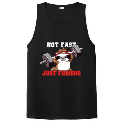 Not Fast Just Furious Weightlifting Sloth Funny Fitness PosiCharge Competitor Tank
