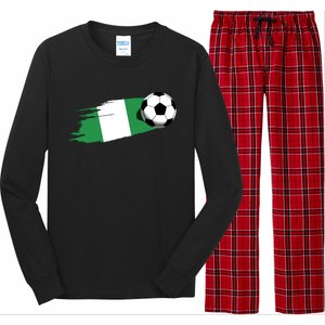 Nigeria Flag Jersey Nigerian Soccer Team Nigerian Long Sleeve Pajama Set