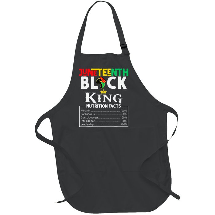 Nutritional Facts Juneteenth 1865 Black King Black Queen Full-Length Apron With Pockets