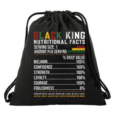 Nutritional Facts Juneteenth 1865 Black King Black Queen Drawstring Bag