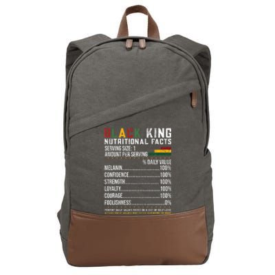 Nutritional Facts Juneteenth 1865 Black King Black Queen Cotton Canvas Backpack