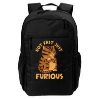 Not Fast Just Furious Funny Cute Grumpy Fat Cat Pet Lovers Backpack