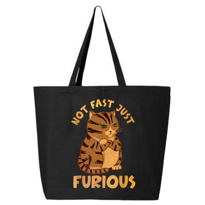 Not Fast Just Furious Funny Cute Grumpy Fat Cat Pet Lovers 25L Jumbo Tote