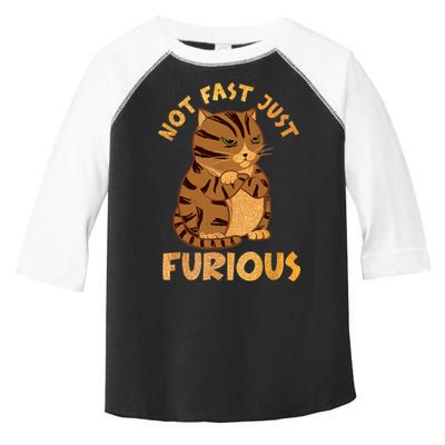Not Fast Just Furious Funny Cute Grumpy Fat Cat Pet Lovers Toddler Fine Jersey T-Shirt
